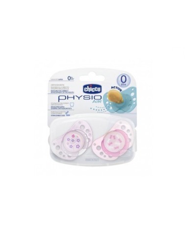 Chicco® chupete physio air tetina látexc 6-12 meses 2uds