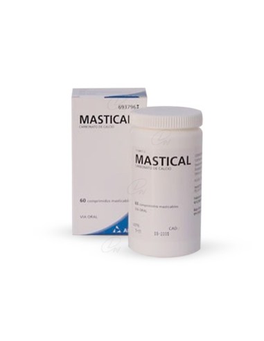 MASTICAL 1250 mg (500 mg Ca) 60 COMPRIMIDOS MASTICABLES