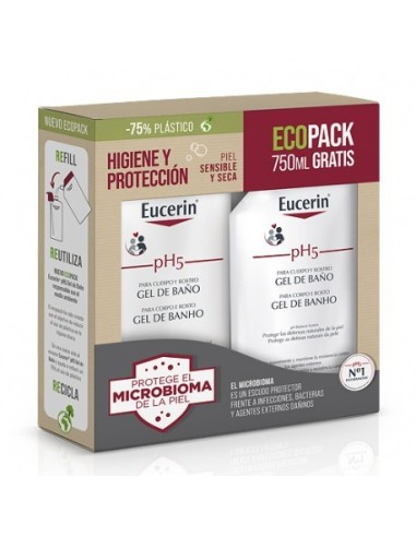 Ecopack Eucerin PH5 Gel de Baño 1l +750 ml
