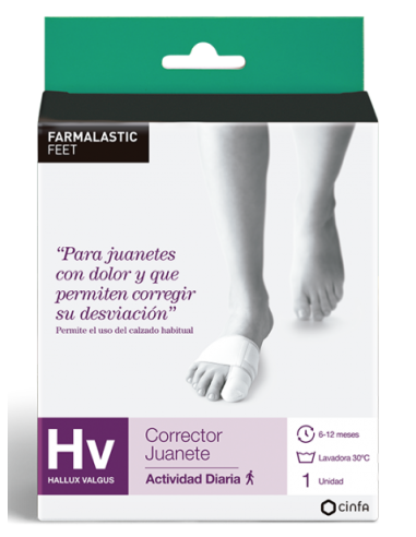 Farmalastic feet Corrector juanete talla pequeña actividad diaria