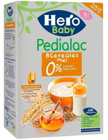 Hero baby pedialac 8 cereales y miel 340 gr