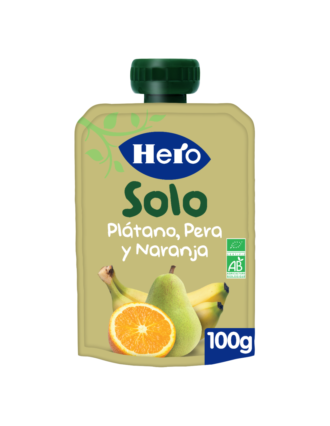 Hero Baby Solo Platano Pera Y Naranja 100g